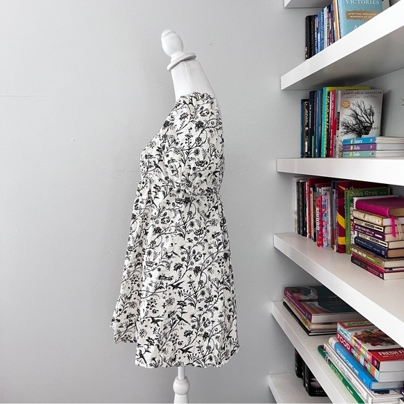 Laura Ashley x Urban Outfitters Penelope Toile Puff Sleeve Baby Doll Dress med - Picture 6 of 15